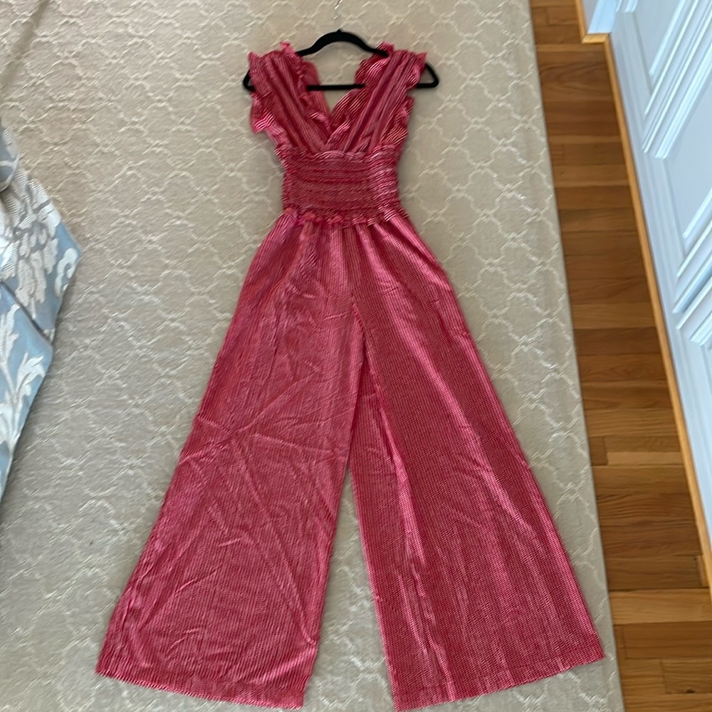 NWT Max Studio Red/White Romper Jumpsuit